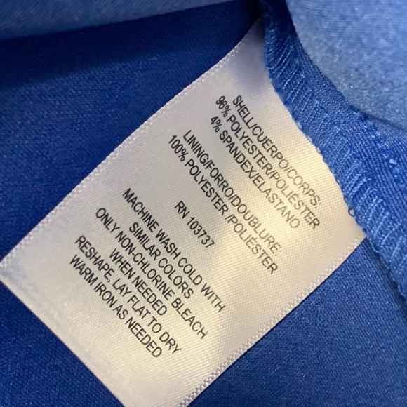 New! Donna Morgan blue piping sheath sleeveless dress, size 6 - Picture 8 of 9